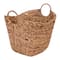 Household Essentials 17.5" Woven Natural Hyacinth Basket with Handles